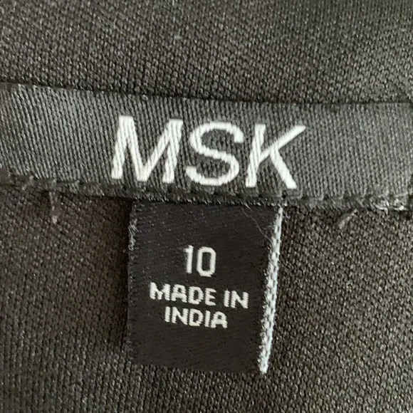 MSK Black Lace Dress Scoop Neck Little Black Dress LBD Party Size 10 - Picture 2 of 15